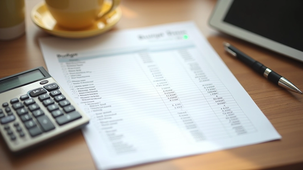 Spreadsheet met crowdfunding budget berekeningen en kostenoverzicht